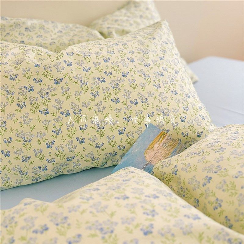 春日小碎花文艺清l新全棉被套单件双人床上四件套被罩单人1.8m,床上用品,被套,淘宝优惠券,粉丝福利购,淘宝优惠卷