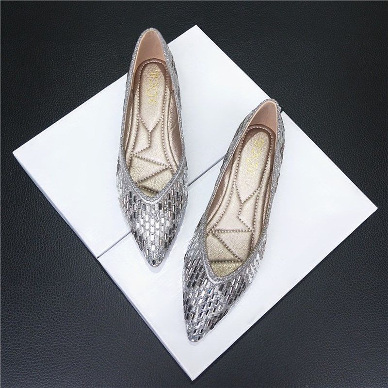 平底鞋女百搭2024春季新款网红浅口尖头单M鞋时尚瓢鞋软底豆豆鞋,女鞋,浅口单鞋,淘宝优惠券,粉丝福利购,淘宝优惠卷