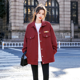 2025早春季新款工装牛仔外套女装春秋款学生宽松休闲百搭夹克上衣