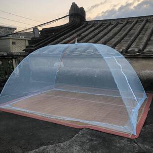 撑伞式成人折叠蚊帐无底单人床免安装上下铺沙发工厂打地舖蚊帐罩