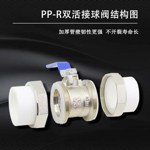 全铜PPR热熔双活接球阀20冷热水PPR管阀门25焊接家用球阀水闸开关