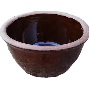 老式陶土和面盆瓦缸酱钵晒酱盆家用厨房陶瓷水缸酱缸腌酸菜缸陶盆