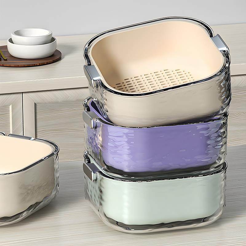 双层加厚家庭厨房排水篮塑料蔬菜盆客厅洗涤果盘储存蔬菜和果篮扩,餐饮具,洗菜盆/沥水篮/漏水筛,淘宝优惠券,粉丝福利购,淘宝优惠卷