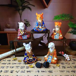 东北五仙摆件家居桌面狐黄常蟒白柳灰蛇供奉堂口大仙真身装饰品
