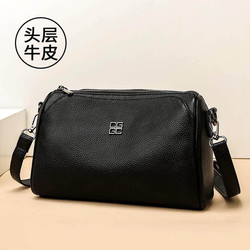 头层牛皮多层斜挎包包女士2025新款百搭大容量通勤中年女包单肩包,箱包皮具/热销女包/男包,波士顿包,淘宝优惠券,粉丝福利购,淘宝优惠卷