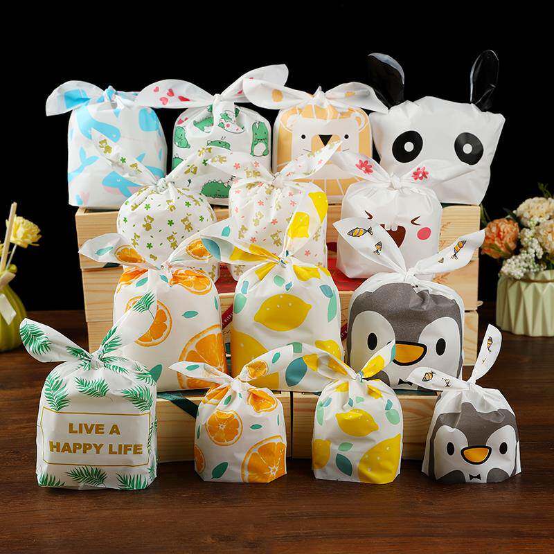 新款可爱长耳朵小兔子糖果袋 饼干 干袋 牛轧糖袋 点心包装袋 50/