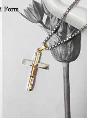 复古十字架男款长款潮流美式痞帅