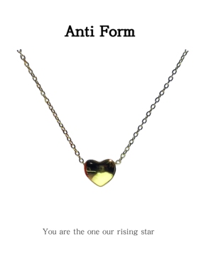 Anti Form韩国设计师爱心桃心项链可水洗小众设计感新潮女锁骨链