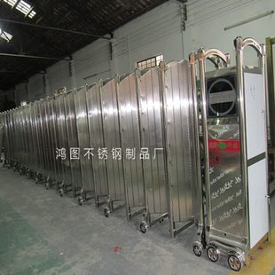 推拉工地伸缩门电动大门自动区学校大门遥控工厂小家用遥控收缩