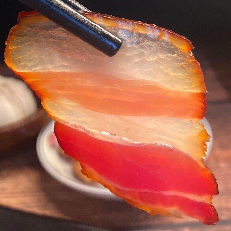 现货贵州腊肉腊肠农家自制柴火烟熏diy水晶纯瘦全瘦土猪香肠非四