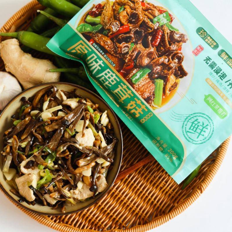 现货益植鲜原味鹿茸菇干货特产香菇煲汤蘑菇火锅优质食材