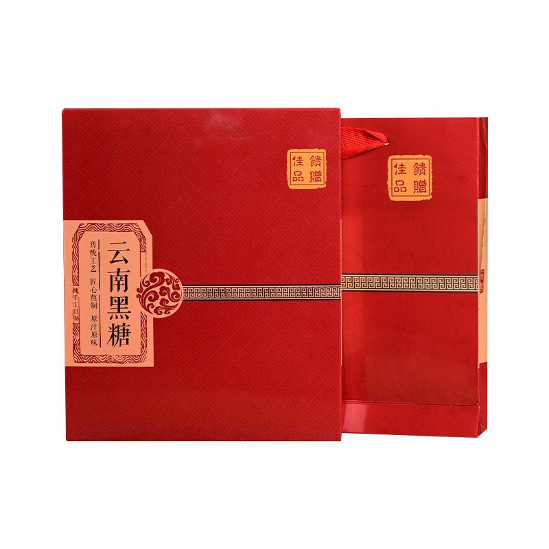 现货黑糖黑糖礼盒装云南黑糖礼盒装玫瑰糖黑糖块手工玫瑰花糖