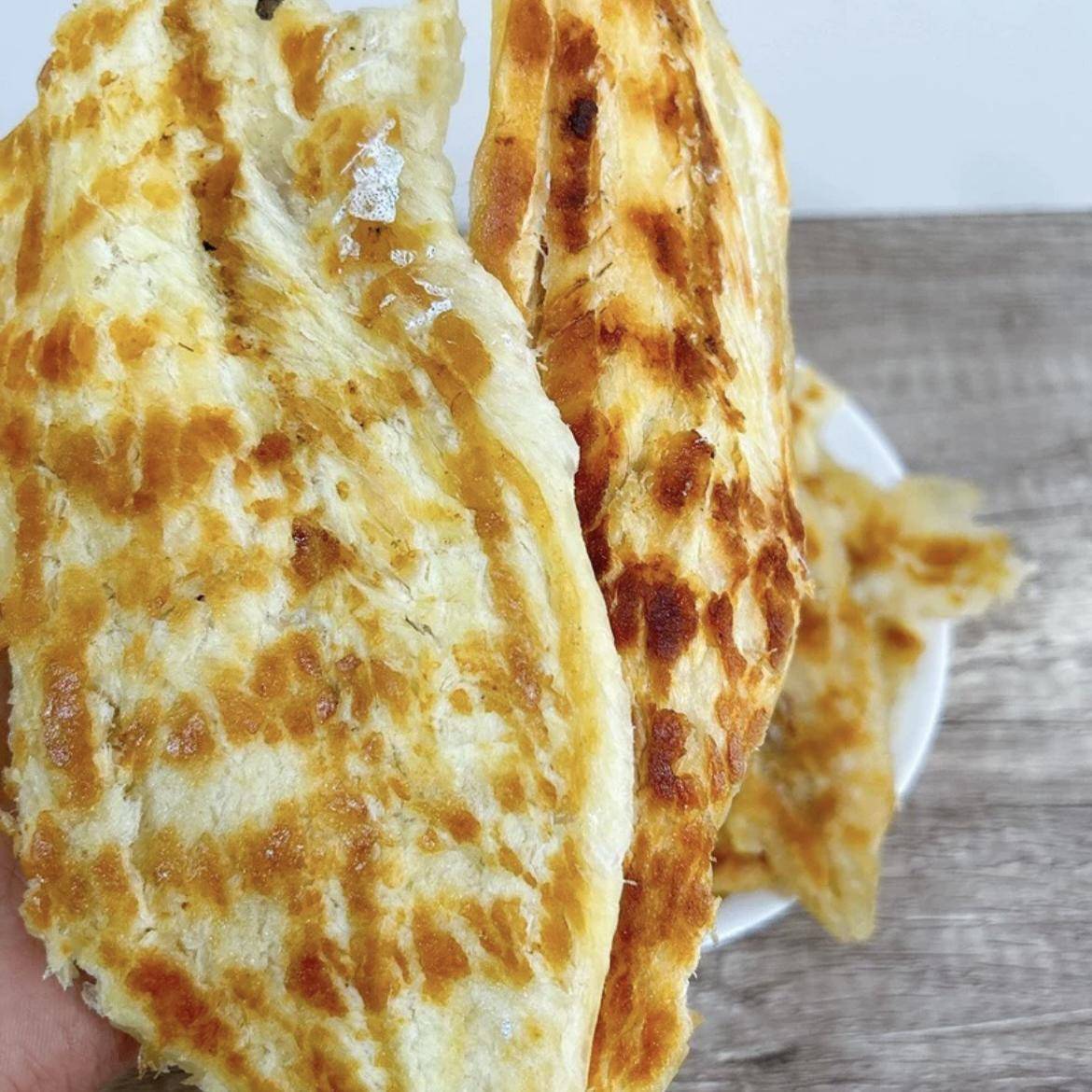现货大连现烤鳕鱼片香烤鱿鱼条 即食海味鱼干片手撕大片