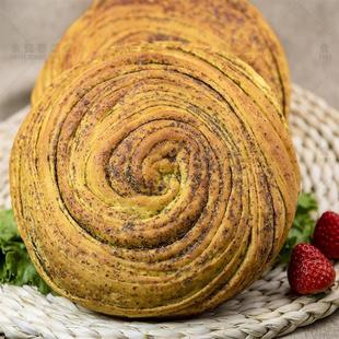 新货甘肃特产胡麻烤馍烤莲花千层烤饼平凉锅盔手工馍馍酥饼美食早