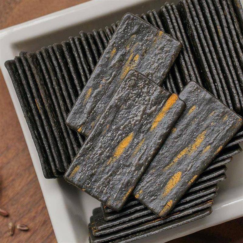 现货一方云拾岩烧八黑芝士饼干120gx3盒香薄酥脆黑豆黑芝麻枸杞桑