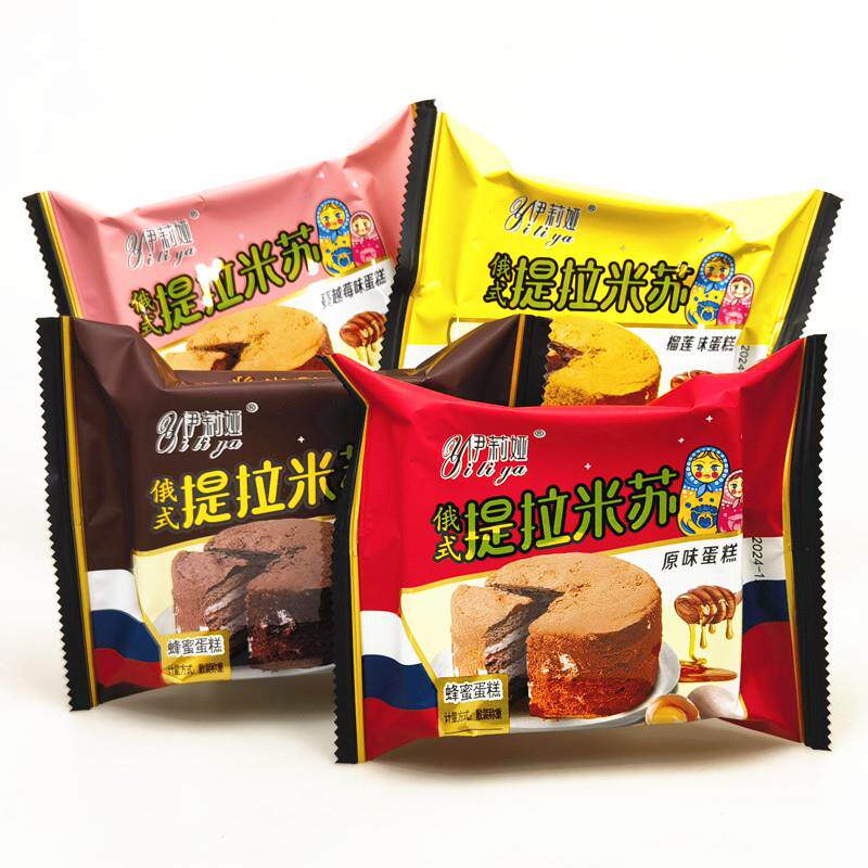 新货伊莉娅提拉米苏俄式风味蛋糕散称2斤原味整箱4斤甜点夹心
