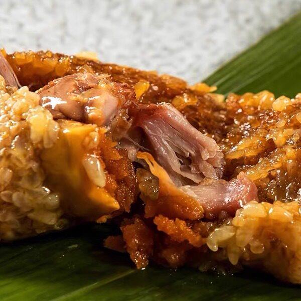 现货温州特产蛋黄大肉粽子碱水粽糯米粽即食花生豌豆粽端午粽子早