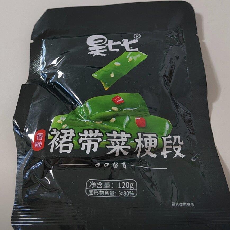 现货昊七七裙带菜香辣梗段120g/袋东北下饭菜即食小梗段海白菜梗