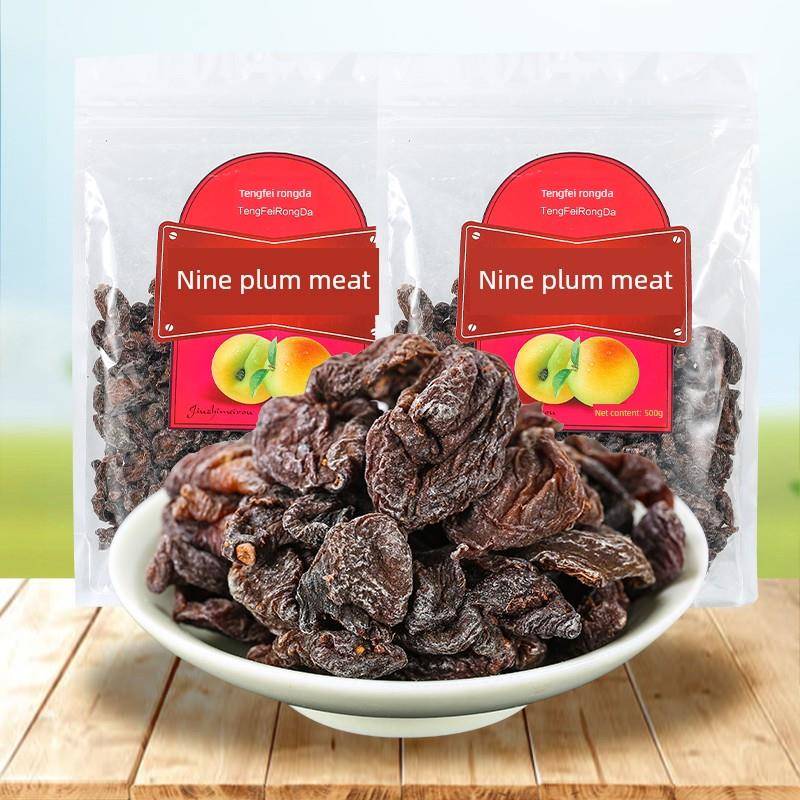 现货腾飞九制梅肉散装500g包邮杏肉无核话梅酸梅干梅子零食蜜饯果