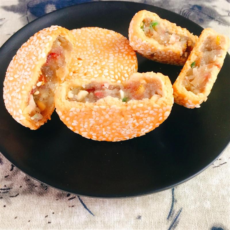 现货手工芝麻饼湖北特产小老式馅糕点孕妇休闲 8090怀旧零食品早