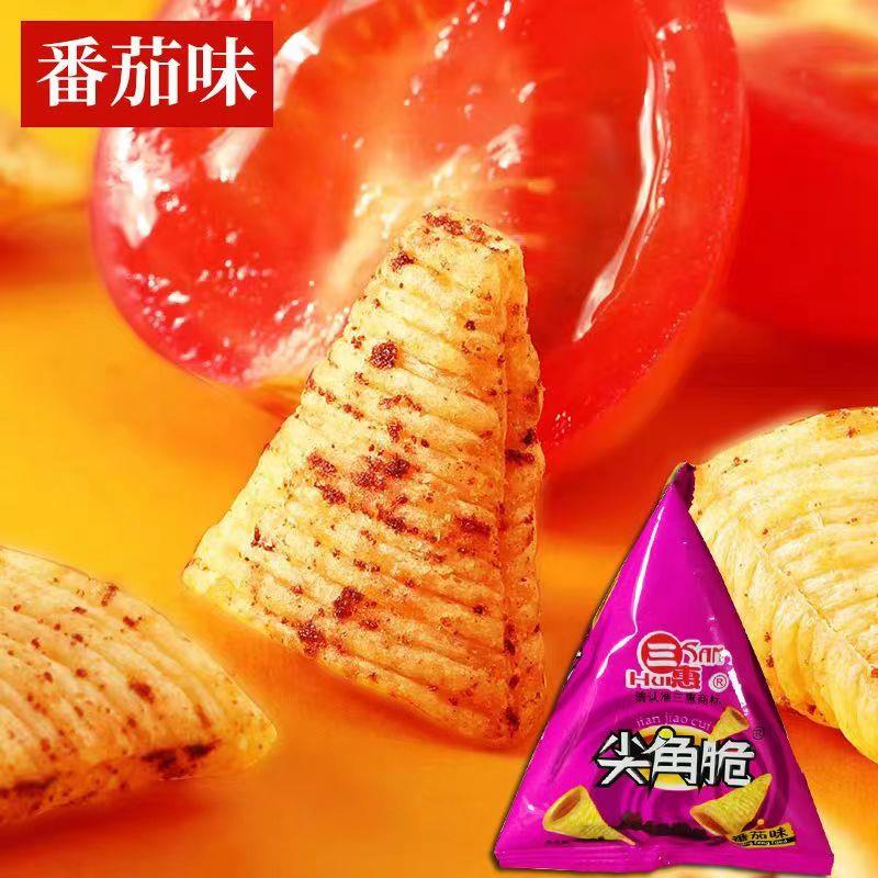 现货【整箱100包超值】火锅店KTV商超三惠尖角脆香酥妙脆角网红小