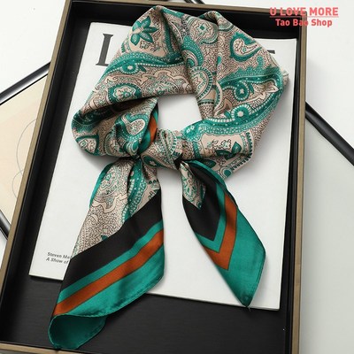 .New Satin Shawl Design Wild leopard Print Silk Square .Wome