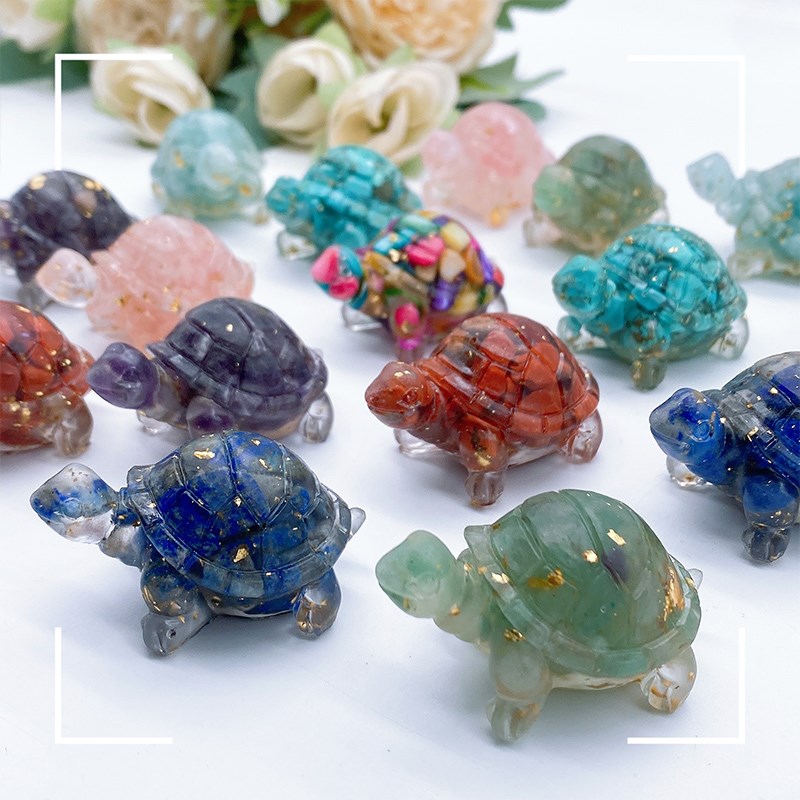 50MM Artificial Tortoise Decorations Natural CrusheWd Crysta