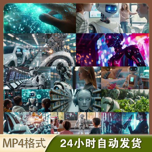 4K高清视频素材脑机接口8K未来元宇宙AI人工智能教育宣传片素材