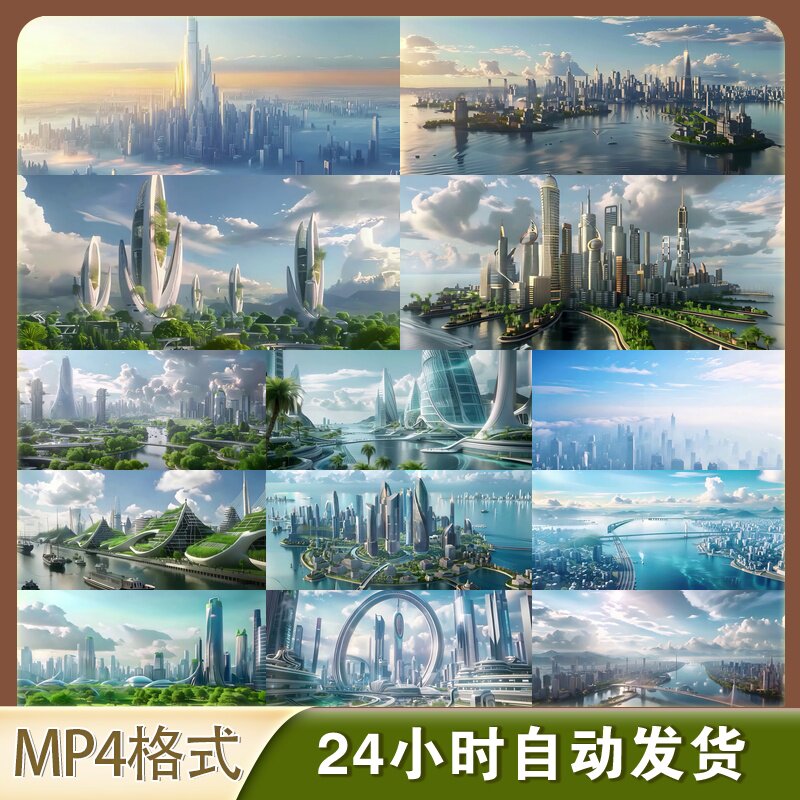 4K高清视频素材元宇宙未来城市虚拟科技AI人工智能科幻宣传片素材