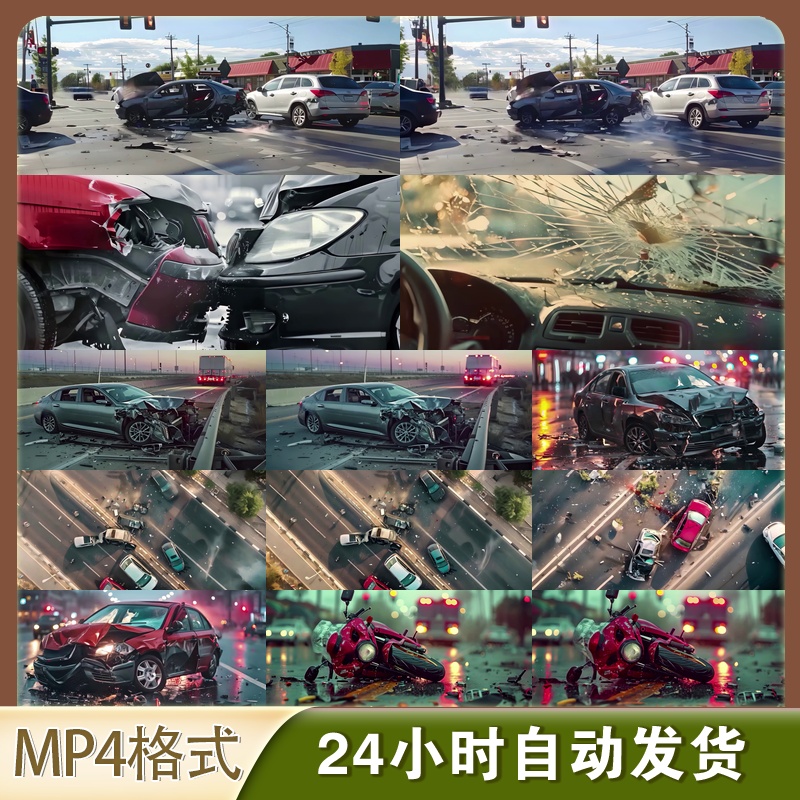 4K高清视频素材交通事故实拍追尾救援现场警示安全教育纪录片素材