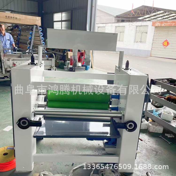 鸿腾防静电pe保护膜自动断膜双面覆膜机岩棉板隔音板单面涂胶机