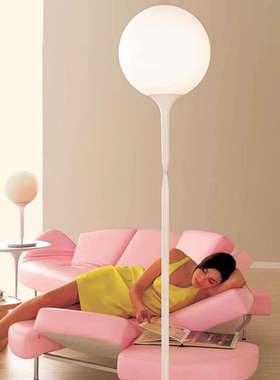 意大利Artemide Castore35 卧室书房客厅简约创意圆形玻璃落地灯