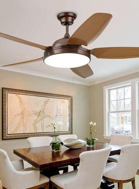 北欧客厅吊扇灯现代简约餐厅风扇灯美式复古静音卧室带电风扇吊灯