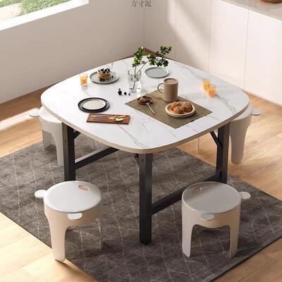 折叠矮桌吃饭餐桌家用宿舍桌子简易摆地摊折叠桌户外烧烤四方地桌