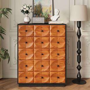 中古风斗柜家用玄关收纳柜轻奢客厅靠墙餐边柜卧室高低床尾组合柜