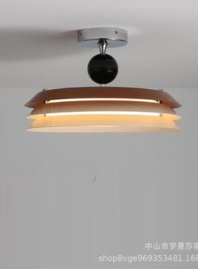 奶油风简约卧室吸顶灯现代极简圆形书房灯全光谱护眼主卧房间灯具