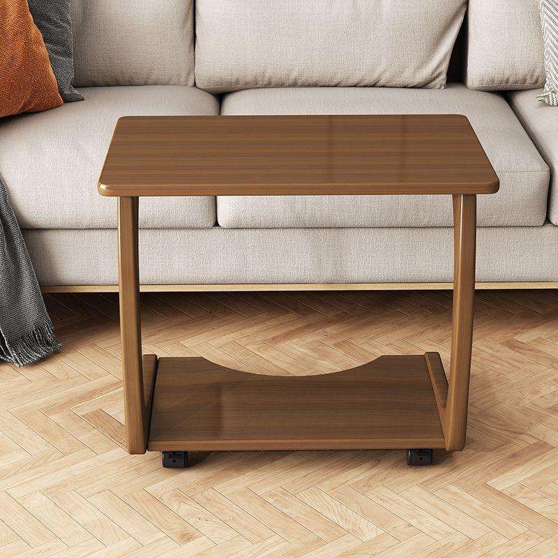移动小茶几带轮客厅沙发旁边几角几实木床边桌可移动电脑桌小户型