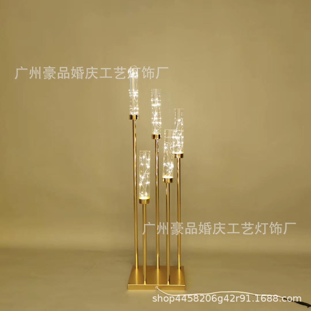 道具布置步步高路引水晶铁艺烛台迎宾区婚礼会场装饰灯婚庆拱形门