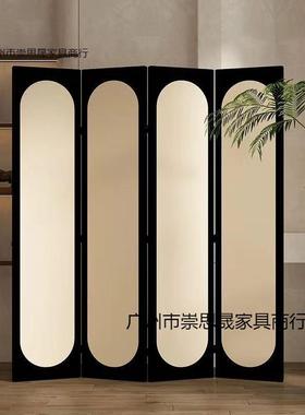 法式屏风隔断客厅折叠移动直播间背景装饰卧室遮挡家用房间办公室