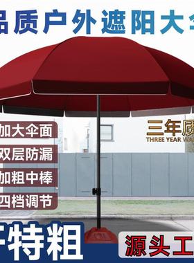 遮阳伞户外摆摊太阳伞大型庭院伞加厚大伞商用雨伞大号四方伞棚伞