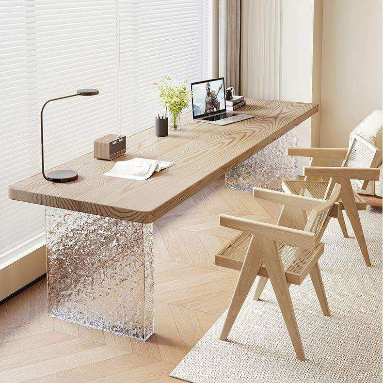 白蜡木客厅书桌双人长条桌子胡桃木樱桃木白橡木亚克力悬浮电脑桌,电子/电工,接线端子,淘宝优惠券,粉丝福利购,淘宝优惠卷