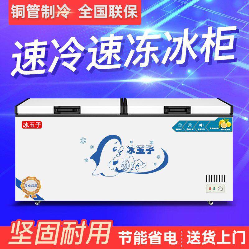 冰柜大容量单温双温家用商用卧式冰箱两用冷藏冷冻节能保鲜速冻柜