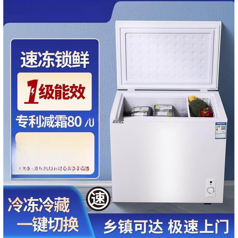 速冻保鲜冷柜能耗商用小型家用冰柜一人迷你卧式冰箱静音