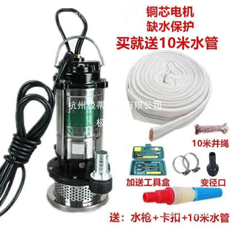 家用潜水泵1寸220V小型抽水泵吸水高扬程家用井水农用清水污水泵