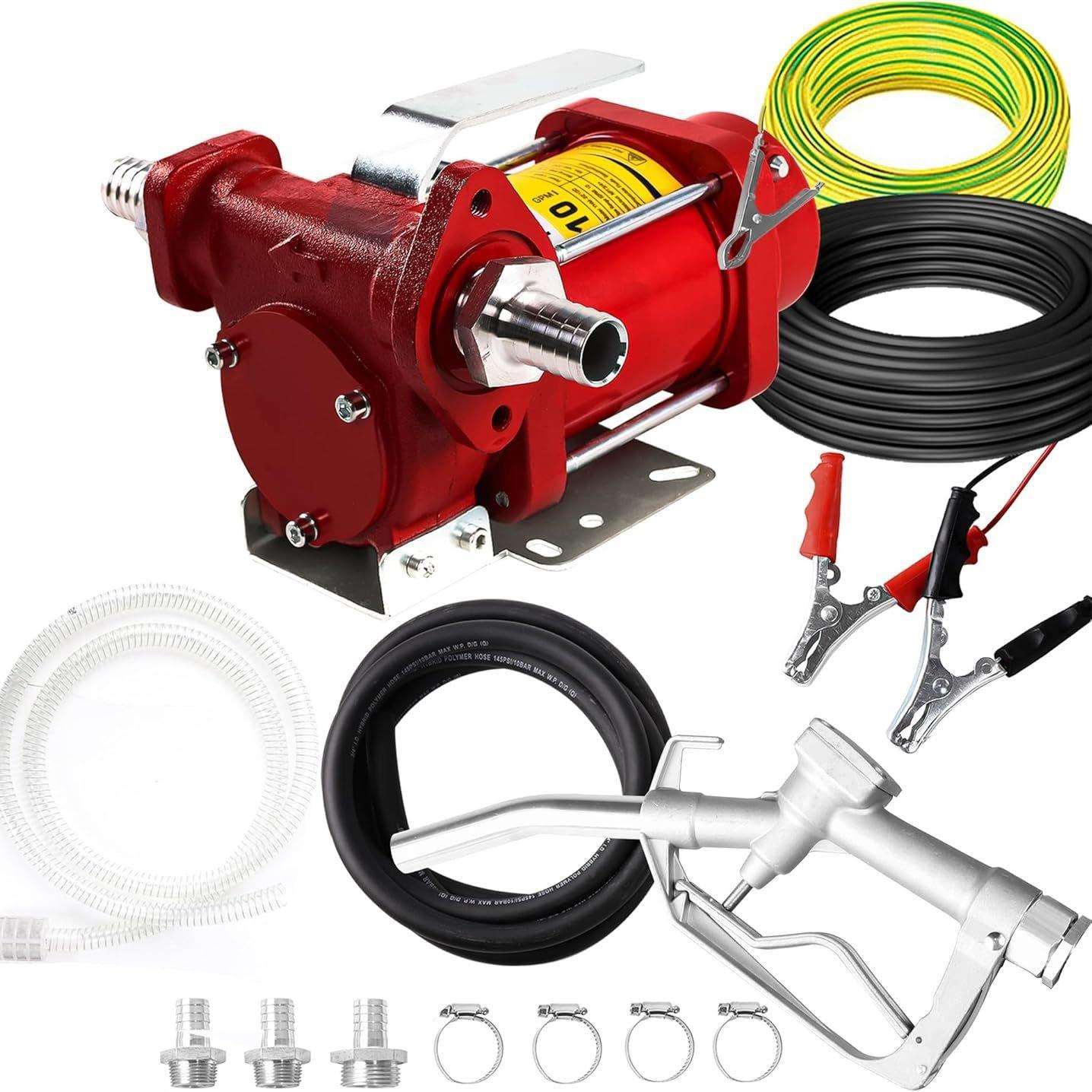 爆款电动抽油泵12V24V10GPM防爆油泵柴油汽油自吸泵插桶泵