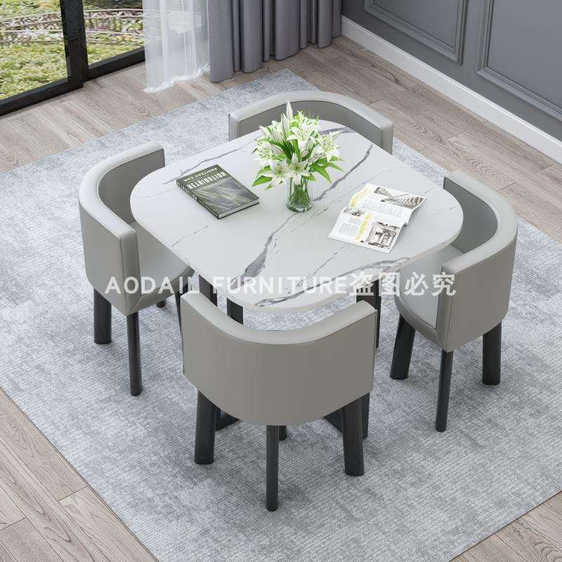 X&接待洽谈桌椅组合简约小方桌办公室会议桌店铺会客休息区休闲桌