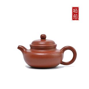 原矿朱泥纯手工仿古100ML小品光素自用宜兴紫砂壶功夫泡茶壶茶具