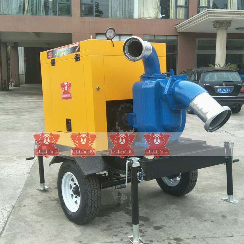 防汛移动柴油水泵大流量尺寸全