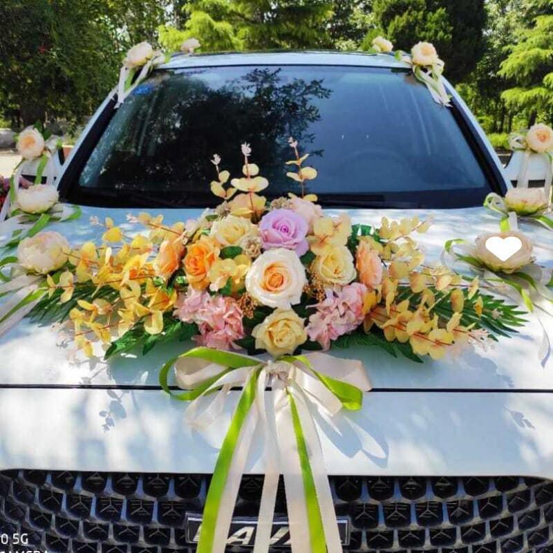 婚车装饰花全套主婚车车头花套装副用品婚礼婚庆车队布置拉花
