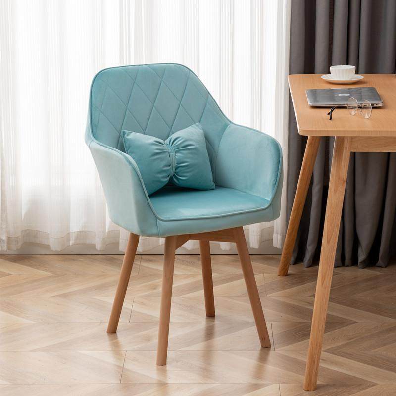 现代简约电脑椅家用办公椅化妆实木靠背休闲宿舍学习书桌椅子包邮